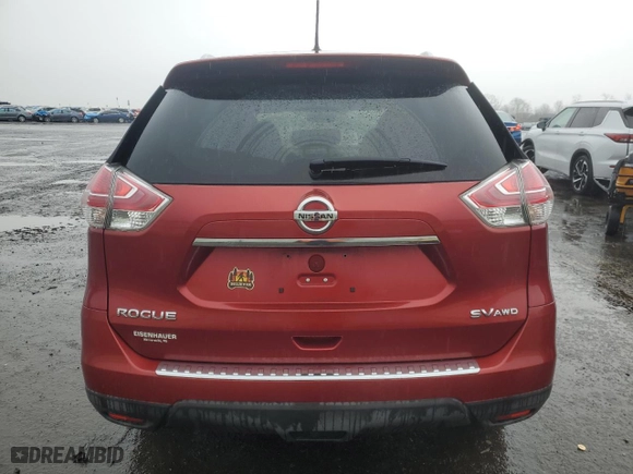 2016 Nissan Rogue SV with VIN KNMAT2MV7GP665217, listed as a Copart auction lot 51381475 with 111,130 mi miles and Salvage Title. Bid and sale history available at carsss.com. Image 6.
