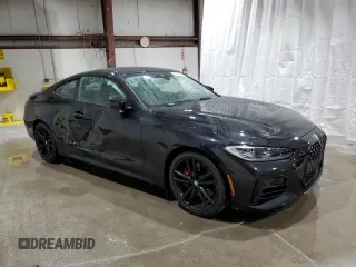 2021 BMW 4 Series M440i xDrive with VIN WBA13AR0XMCG68638, listed as a Copart auction lot 52142695 with 57,299 mi miles and Salvage Title. Bid and sale history available at DreamBid. Image 4.