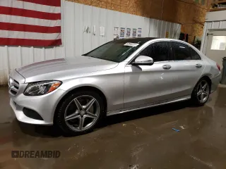 2015 Mercedes-Benz C 300 Luxury with VIN 55SWF4KB2FU034254, listed as a Copart auction lot 52040725 with 59,123 mi miles and Salvage Title. Bid and sale history available at DreamBid. Image 1.
