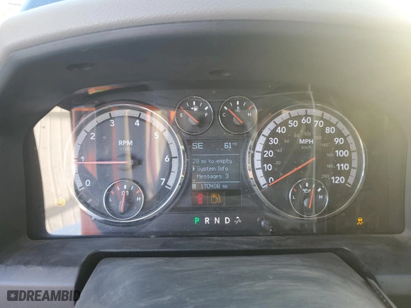 2009 Dodge Ram 1500 SLT with VIN 1D3HB13T59S703563, listed as a Copart auction lot 84047394 with 170,408 mi miles and Salvage Title. Bid and sale history available at carsss.com. Image 9.