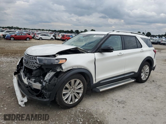 2020 Ford Explorer Limited z VIN 1FMSK8FH5LGB55939, wystawiony jako Copart lot #58589535 z przebiegiem 58 512 mil mil oraz Szkoda całkowita • Salvage title. Historia ofert i sprzedaży dostępna na DreamBid. Obrazek 1.