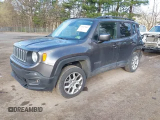 2018 Jeep Renegade Latitude with VIN ZACCJBBB8JPH51136, listed as a IAAI auction lot 42027011 with 65,252 mi miles and . Bid and sale history available at carsss.com. Image 2.