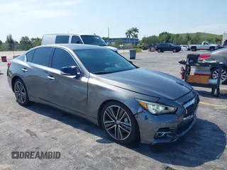 2015 Infiniti Q50 Sport with VIN JN1BV7AP3FM348605, listed as a IAAI auction lot 42340683 with 118,919 mi miles and . Bid and sale history available at DreamBid. Image 1.