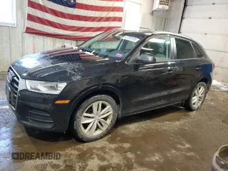 2017 Audi Q3 Premium with VIN WA1ECCFS1HR015972, listed as a Copart auction lot 43758105 with 135,745 mi miles and Salvage Title. Bid and sale history available at carsss.com. Image 1.
