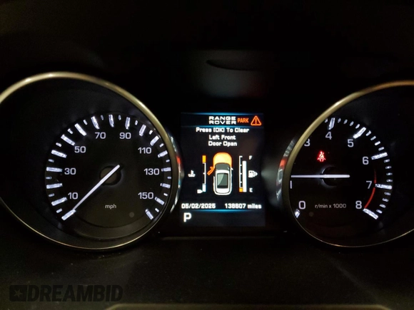 2013 Land Rover Range Rover Evoque Prestige Premium with VIN SALVV2BGXDH708382, listed as a Copart auction lot 55621255 with 138,607 mi miles and Salvage title. Bid and sale history available at DreamBid. Image 9.