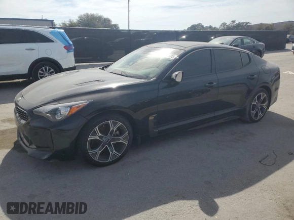 2020 Kia Stinger GT-Line with VIN KNAE15LA6L6083307, listed as a Copart auction lot 42766605 with 52,767 mi miles and Salvage Title. Bid and sale history available at DreamBid. Image 1.