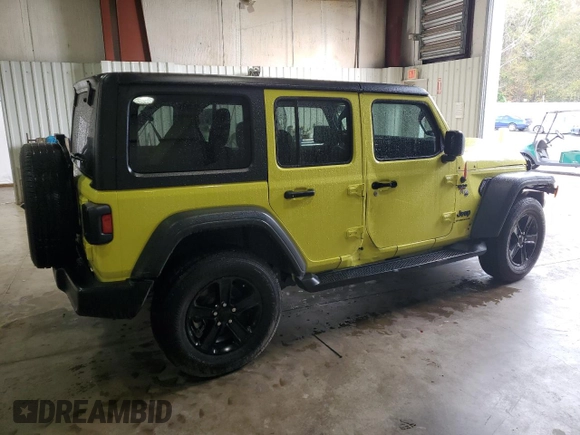 2023 Jeep Wrangler Willys with VIN 1C4HJXDN9PW640617, listed as a Copart auction lot 84894564 with 2,136 mi miles and Salvage Title. Bid and sale history available at DreamBid. Image 3.