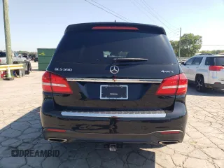 2017 Mercedes-Benz GLS 550 with VIN 4JGDF7DE2HA957424, listed as a Copart auction lot 63464655 with 97,616 mi miles and Salvage title. Bid and sale history available at DreamBid. Image 6.