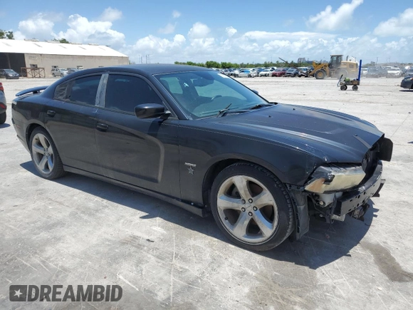 2014 Dodge Charger RT Plus with VIN 2C3CDXCT4EH100612, listed as a Copart auction lot 59370024 with 110,608 mi miles and Clean Title. Bid and sale history available at carsss.com. Image 4.