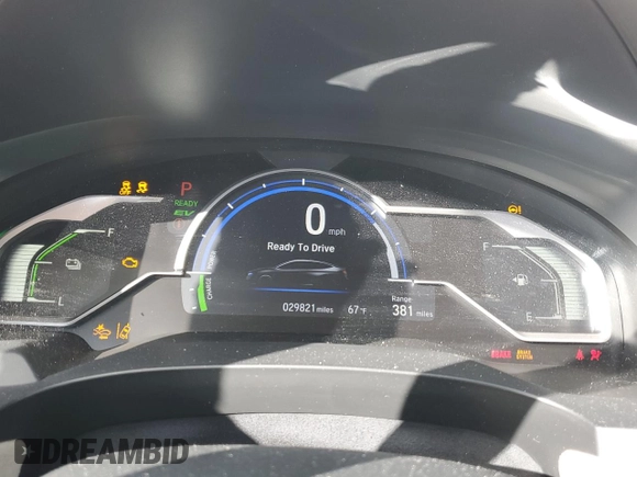 2019 Honda Clarity Touring z VIN JHMZC5F31KC004815, wystawiony jako Copart lot #43965655 z przebiegiem 29 821 mil mil oraz Szkoda całkowita • Salvage title. Historia ofert i sprzedaży dostępna na DreamBid. Obrazek 9.
