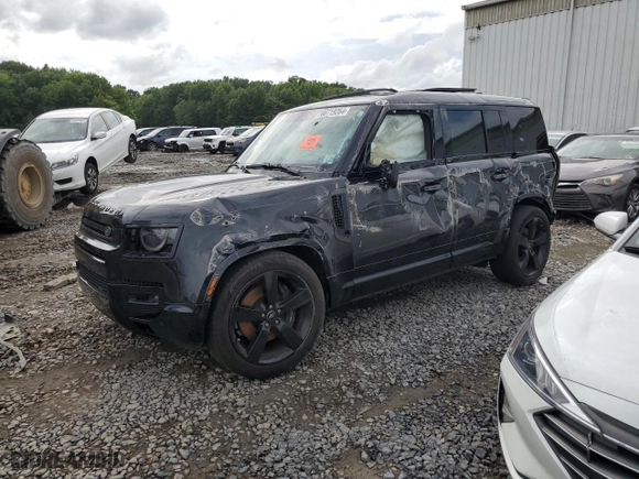 2023 Land Rover Defender V8 with VIN SALEWEEE6P2140647, listed as a Copart auction lot 66719264 with 25,077 mi miles and Salvage Title. Bid and sale history available at carsss.com. Image 1.