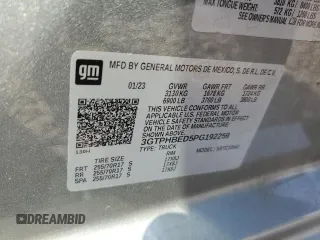2023 GMC Sierra 1500 with VIN 3GTPHBED5PG192259, listed as a Copart auction lot 72525054 with 25,153 mi miles and Salvage Title. Bid and sale history available at DreamBid. Image 12.