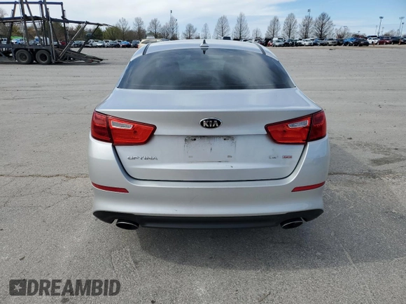 2014 Kia Optima LX with VIN 5XXGM4A74EG257643, listed as a Copart auction lot 50089235 with 0 mi miles and Salvage Title. Bid and sale history available at carsss.com. Image 6.