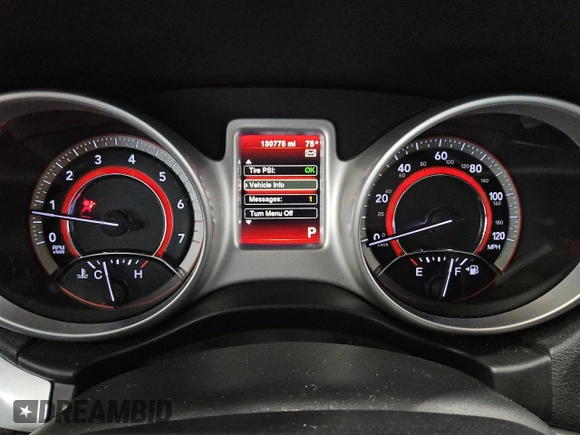 2017 Dodge Journey SXT with VIN 3C4PDCBB1HT595006, listed as a Copart auction lot 54695545 with 130,775 mi miles and Clean Title. Bid and sale history available at DreamBid. Image 9.