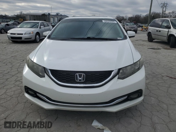 2015 Honda Civic EX-L with VIN 19XFB2F90FE003552, listed as a Copart auction lot 48020205 with 129,021 mi miles and Salvage Title. Bid and sale history available at DreamBid. Image 5.