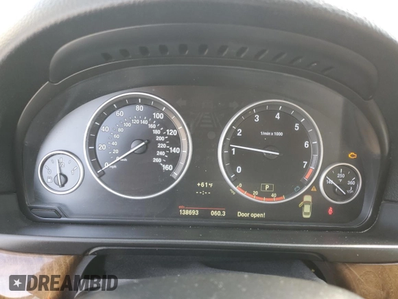 2011 BMW 5 Series 535i xDrive with VIN WBAFU7C57BC878313, listed as a Copart auction lot 53877295 with 138,693 mi miles and Salvage Title. Bid and sale history available at carsss.com. Image 9.