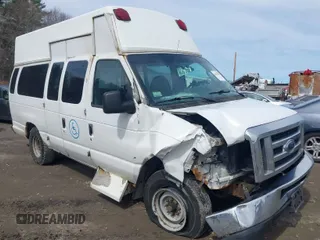 2008 Ford Econoline Cargo Commercial with VIN 1FTNS24W28DB54840, listed as a IAAI auction lot 41966034 with 85,087 mi miles and . Bid and sale history available at carsss.com. Image 1.