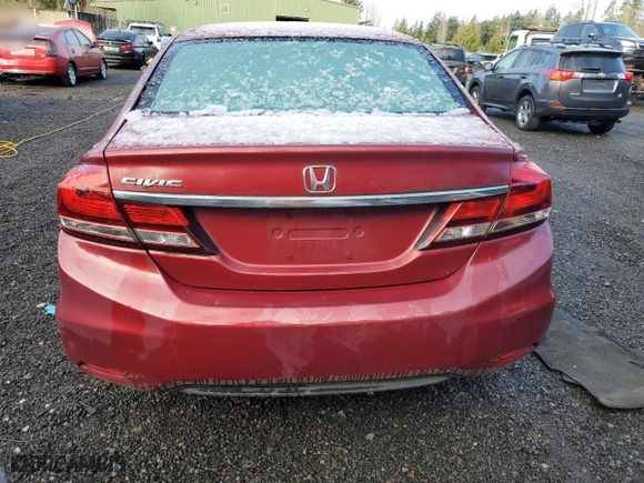 2014 Honda Civic Sedan LX with VIN 19XFB2F5XEE244028, listed as a Copart auction lot 49170145 with 63,213 mi miles and Salvage Title. Bid and sale history available at carsss.com. Image 6.