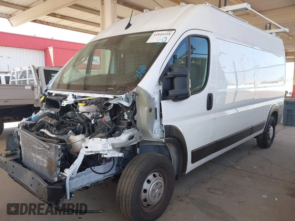 2023 Ram ProMaster Cargo with VIN 3C6LRVDG9PE571633, listed as a IAAI auction lot 41849318 with 23,554 mi miles. Bid and sale history available at carsss.com. Image 17.