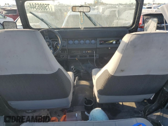 1995 Jeep Wrangler with VIN 1J4FY29S0SP275214, listed as a Copart auction lot 75086344 with 158,912 mi miles and Salvage Title. Bid and sale history available at carsss.com. Image 8.