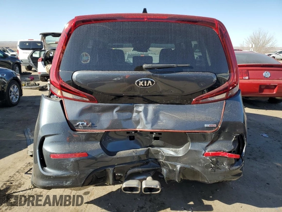 2021 Kia Soul Turbo with VIN KNDJ53AFXM7738279, listed as a Copart auction lot 77815624 with 23,793 mi miles and Salvage Title. Bid and sale history available at DreamBid. Image 6.