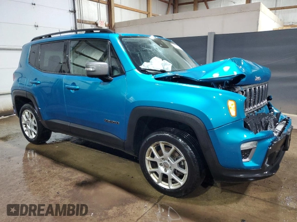 2021 Jeep Renegade Limited with VIN ZACNJDD19MPM29177, listed as a Copart auction lot 66339345 with 49,385 mi miles and Salvage title. Bid and sale history available at DreamBid. Image 4.