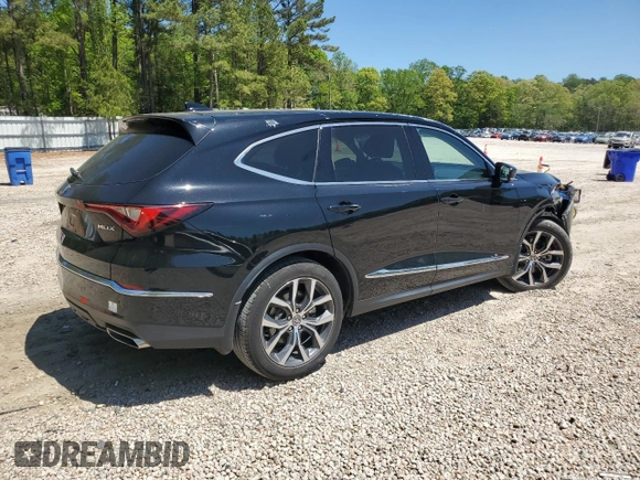2022 Acura MDX w/Technology Package with VIN 5J8YD9H44NL001310, listed as a Copart auction lot 52868135 with 42,859 mi miles and Salvage Title. Bid and sale history available at carsss.com. Image 3.