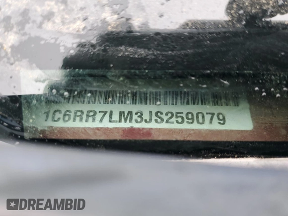 2018 Ram 1500 Big Horn with VIN 1C6RR7LM3JS259079, listed as a Copart auction lot 47464565 with Not provided miles and Salvage title. Bid and sale history available at DreamBid. Image 15.