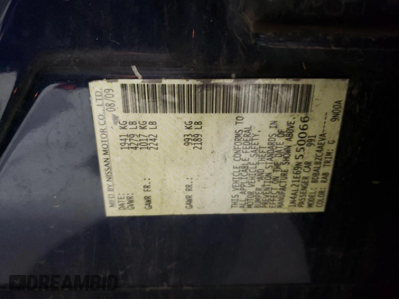 2009 Nissan Altima 2.5 S with VIN 1N4AL21E69N550066, listed as a Copart auction lot 49074755 with 133,614 mi miles and Salvage Title. Bid and sale history available at carsss.com. Image 14.