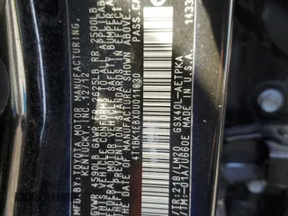 2013 Toyota Avalon XLE with VIN 4T1BK1EBXDU011830, listed as a Copart auction lot 50206485 with 59,315 mi miles and Salvage Title. Bid and sale history available at DreamBid. Image 12.
