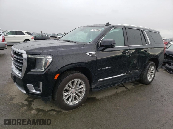 2022 GMC Yukon SLT with VIN 1GKS2BKD3NR110644, listed as a Copart auction lot 42270693 with 23,217 mi miles. Bid and sale history available at carsss.com. Image 1.