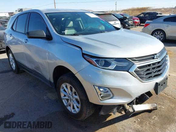 2020 Chevrolet Equinox LS with VIN 3GNAXHEV1LS654027, listed as a IAAI auction lot 41612632 with 87,311 mi miles. Bid and sale history available at carsss.com. Image 1.