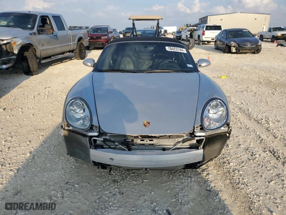 2007 Porsche Boxster with VIN WP0CA29837U711256, listed as a Copart auction lot 78423144 with 49,592 mi miles and Salvage Title. Bid and sale history available at carsss.com. Image 5.