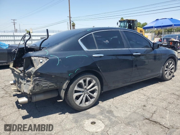 2015 Honda Accord Sport with VIN 1HGCR2F54FA257989, listed as a Copart auction lot 56375705 with 142,746 mi miles and Salvage Title. Bid and sale history available at DreamBid. Image 3.