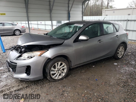 2013 Mazda 3 i Touring with VIN JM1BL1LP1D1831439, listed as a Copart auction lot 48286985 with 107,304 mi miles and Salvage Title. Bid and sale history available at carsss.com. Image 1.