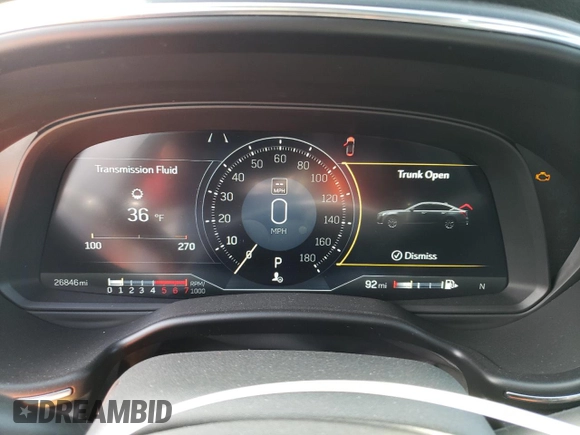 2021 Cadillac CT5 V-Series with VIN 1G6DV5RW5M0147060, listed as a Copart auction lot 45525665 with 26,846 mi miles and Salvage title. Bid and sale history available at DreamBid. Image 9.