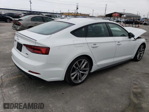2019 Audi A5 Sportback Premium Plus with VIN WAUENCF53KA077435, listed as a Copart auction lot 55863653 with 32,259 mi miles. Bid and sale history available at carsss.com. Image 3.
