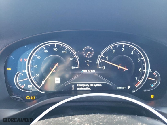 2019 BMW X4 M40i with VIN 5UXUJ5C58KLJ64373, listed as a Copart auction lot 70607142 with 0 mi miles. Bid and sale history available at carsss.com. Image 9.