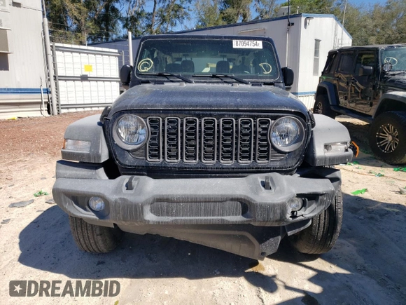 2024 Jeep Wrangler Sport S with VIN 1C4PJXAN3RW366785, listed as a Copart auction lot 87094754 with 3,109 mi miles and Salvage title. Bid and sale history available at DreamBid. Image 5.