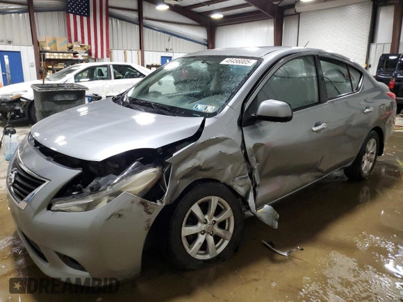 2012 Nissan Versa SL with VIN 3N1CN7AP6CL891747, listed as a Copart auction lot 48456005 with 91,525 mi miles and Salvage Title. Bid and sale history available at carsss.com. Image 1.
