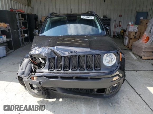 2018 Jeep Renegade Altitude with VIN ZACCJABB2JPJ02780, listed as a Copart auction lot 61401135 with 120,975 mi miles and Salvage title. Bid and sale history available at DreamBid. Image 5.
