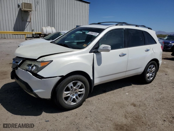 2007 Acura MDX Tech/Entertainment Pkg with VIN 2HNYD28487H504466, listed as a Copart auction lot 53504105 with 217,640 mi miles and Salvage Title. Bid and sale history available at carsss.com. Image 1.