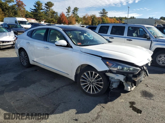 2017 Kia Cadenza Premium with VIN KNALC4J11H5073294, listed as a Copart auction lot 75508654 with 109,066 mi miles and Salvage Title. Bid and sale history available at carsss.com. Image 4.