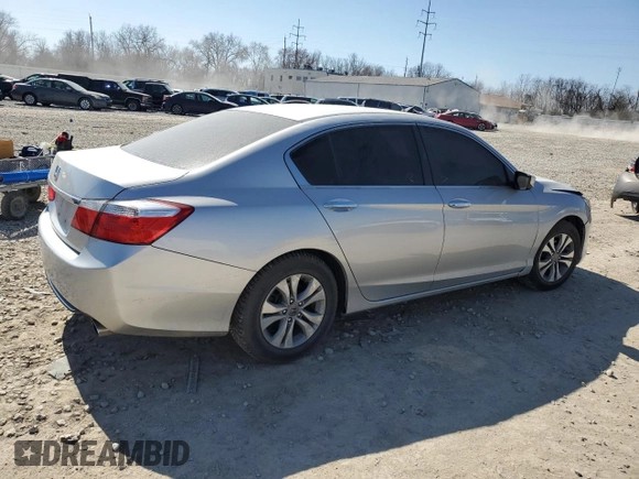 2015 Honda Accord Sedan LX with VIN 1HGCR2F34FA059248, listed as a Copart auction lot 47627735 with 76,779 mi miles and Salvage Title. Bid and sale history available at carsss.com. Image 3.