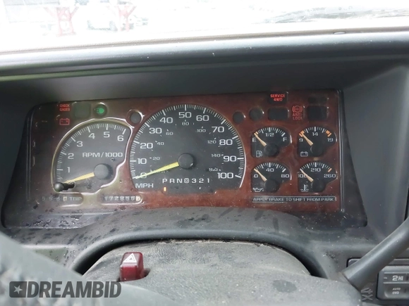1999 Chevrolet Suburban with VIN 3GNGK26J8XG220021, listed as a IAAI auction lot 42145815 with 172,956 mi miles and . Bid and sale history available at DreamBid. Image 7.