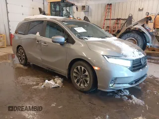 2023 Honda Odyssey EX-L with VIN 5FNRL6H6XPB040933, listed as a IAAI auction lot 41628662 with 29,256 mi miles. Bid and sale history available at carsss.com. Image 1.