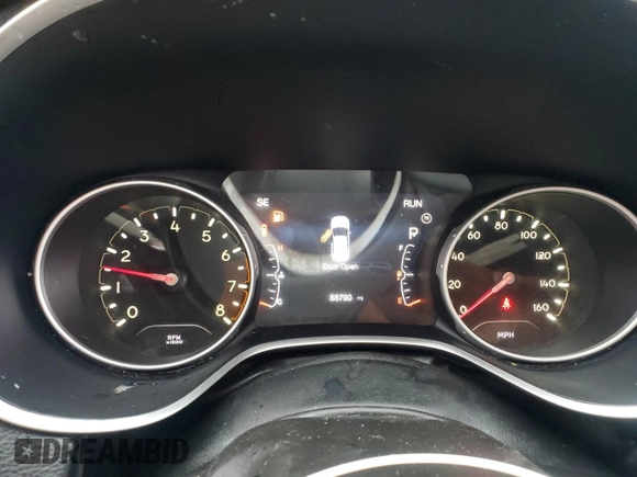2018 Jeep Compass Altitude with VIN 3C4NJDBB7JT355356, listed as a Copart auction lot 60086775 with 88,790 mi miles and Salvage title. Bid and sale history available at DreamBid. Image 9.