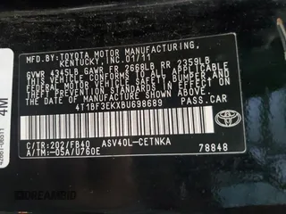 2011 Toyota Camry LE with VIN 4T1BF3EKXBU698689, listed as a Copart auction lot 83700574 with 124,746 mi miles and Salvage Title. Bid and sale history available at carsss.com. Image 12.