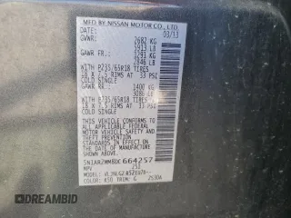 2013 Nissan Pathfinder SV with VIN 5N1AR2MM8DC664257, listed as a Copart auction lot 61076515 with 177,316 mi miles and Salvage title. Bid and sale history available at DreamBid. Image 13.