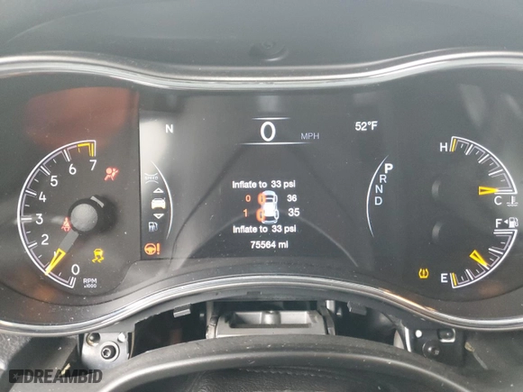 2019 Jeep Grand Cherokee Trailhawk with VIN 1C4RJFLG1KC695400, listed as a Copart auction lot 78609804 with 75,564 mi miles and Salvage Title. Bid and sale history available at carsss.com. Image 9.